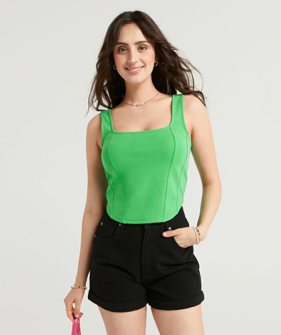 Clothing Sportsgirl  | Bella Ponte Corset Top Green