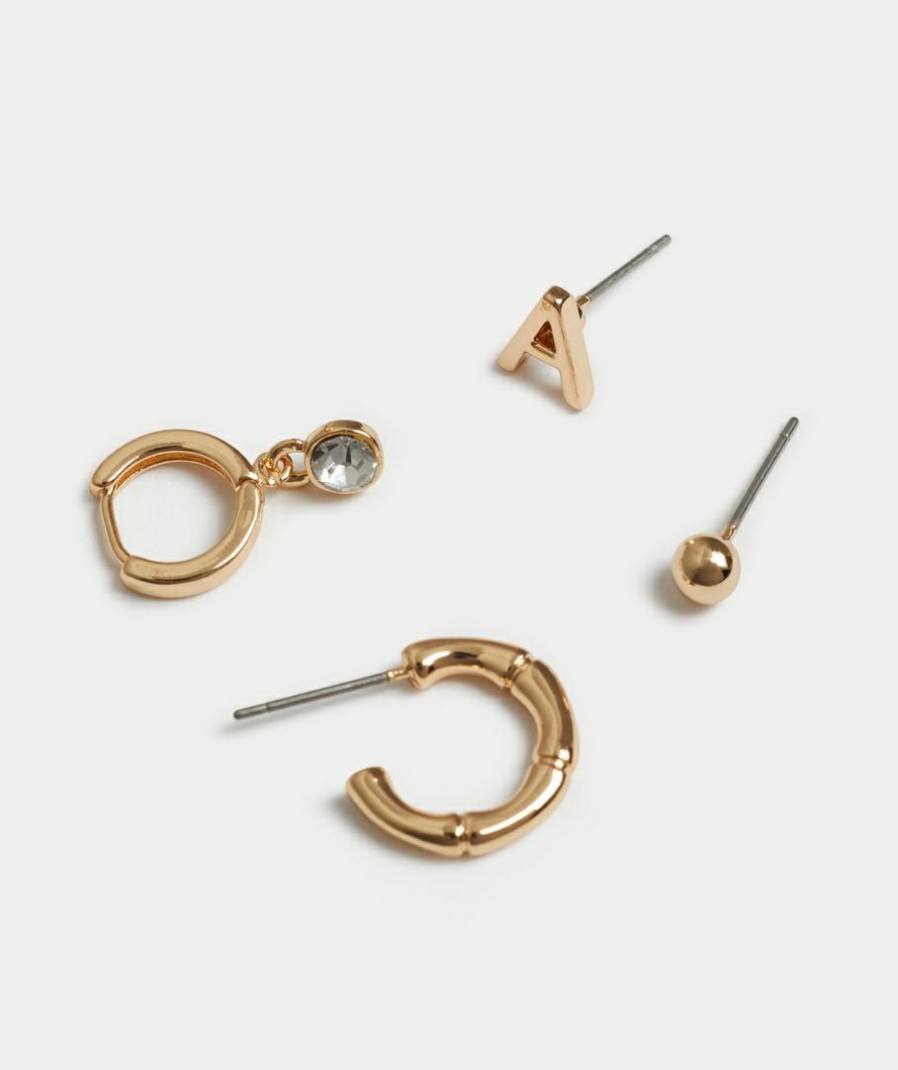 Accessories Sportsgirl  | Alphabet Earring Pack Gold