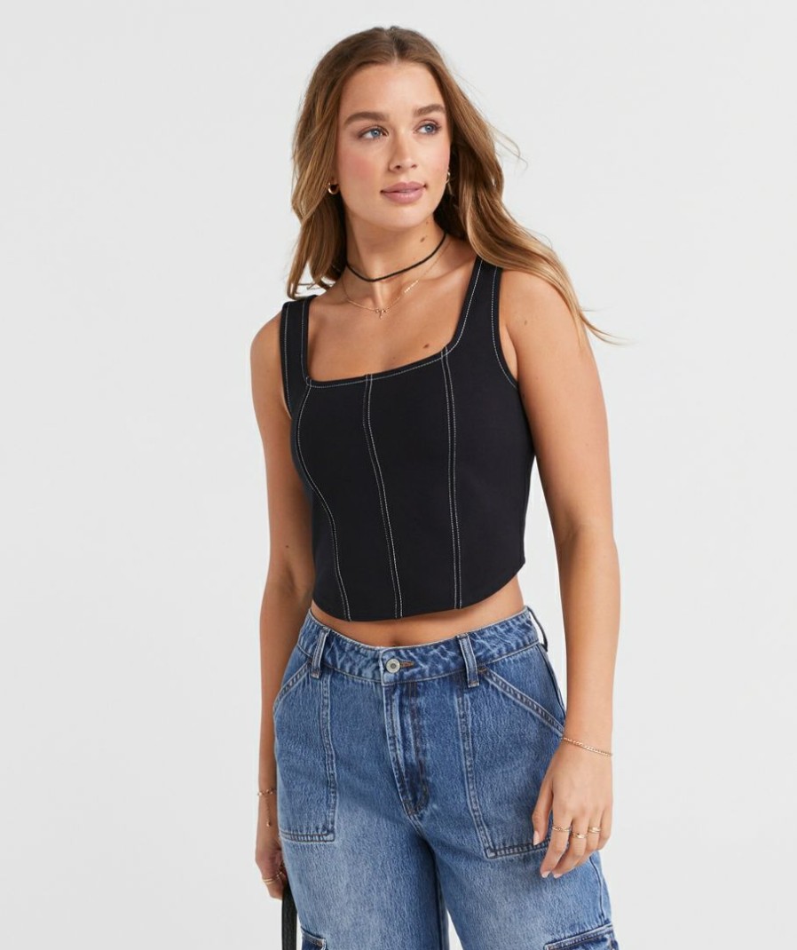 Clothing Sportsgirl  | Chantelle Contrast Ponte Top