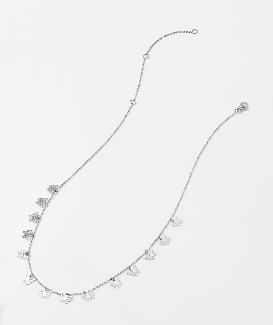 Accessories Sportsgirl  | Butterfly Choker Necklace Silver